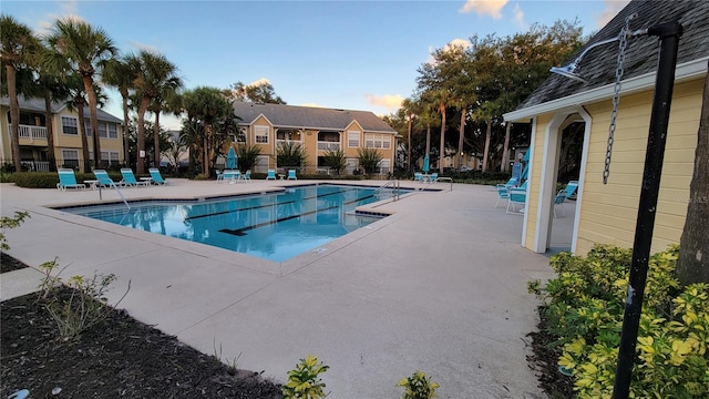 view of pool featuring a patio area