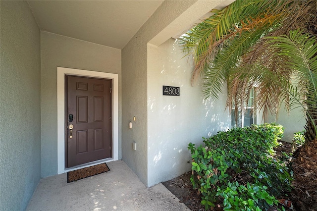 view of doorway to property