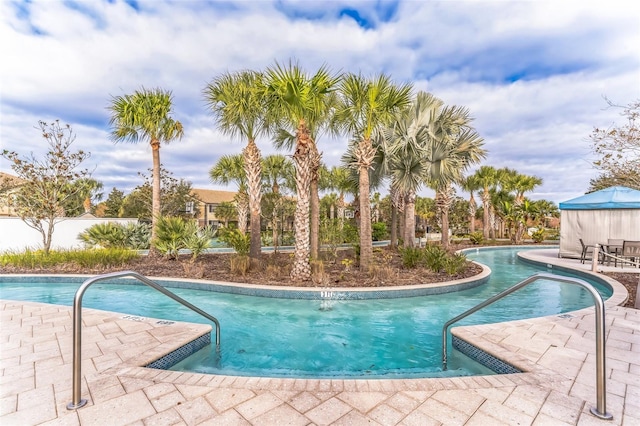 view of pool with a patio