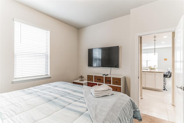 view of tiled bedroom