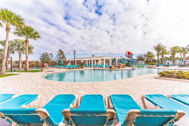 view of pool with a patio