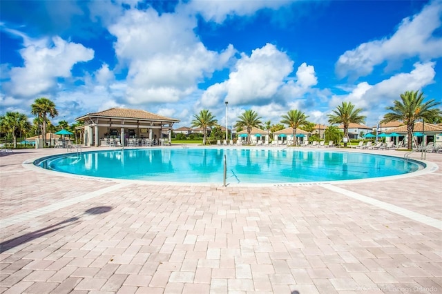 view of pool with a patio