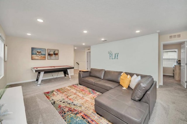 view of carpeted living room