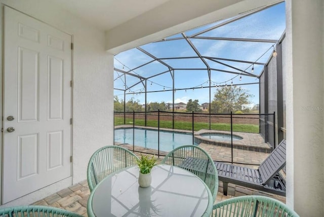 view of sunroom