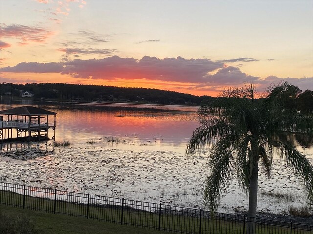 water view with fence