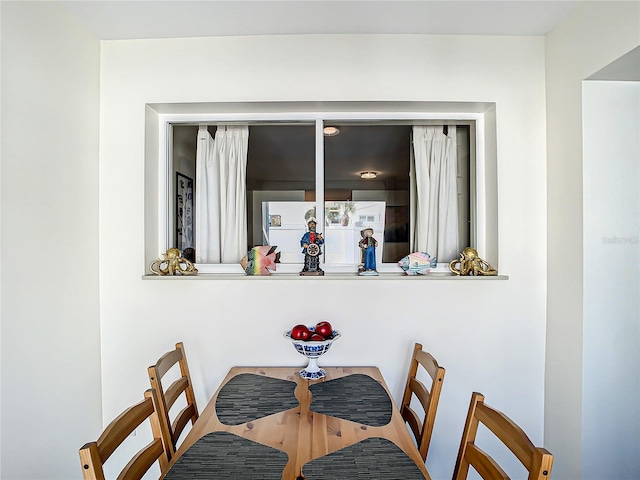 view of dining area