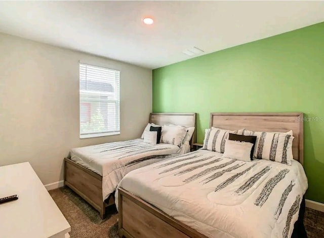 view of carpeted bedroom