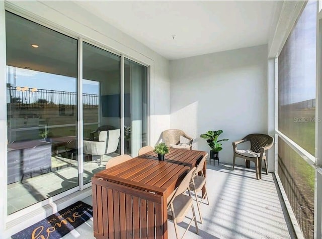 view of sunroom / solarium