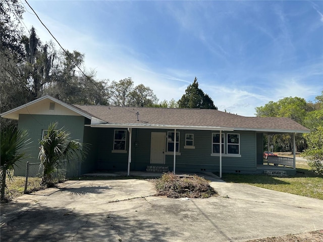 view of ranch-style house