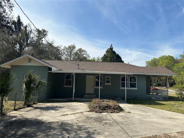 view of ranch-style house