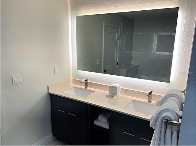 bathroom with vanity