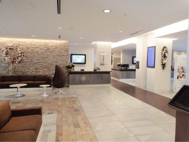 view of reception area