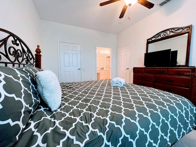 bedroom with ceiling fan