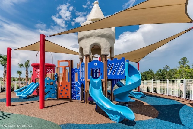 view of jungle gym