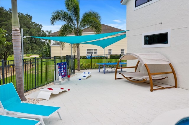 view of jungle gym featuring a yard