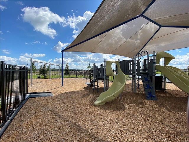 view of jungle gym