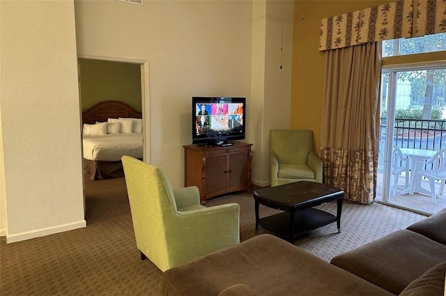 view of carpeted living room