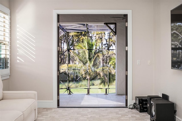 doorway to outside with a wealth of natural light