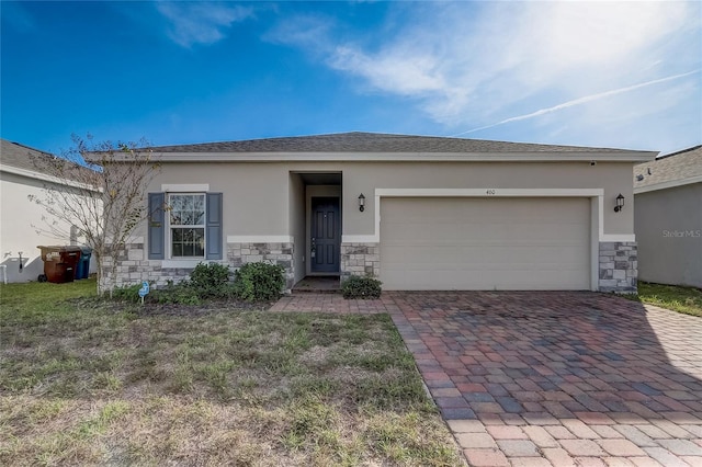 view of front of home featuring a garage