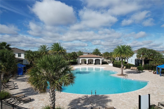 view of pool with a patio area