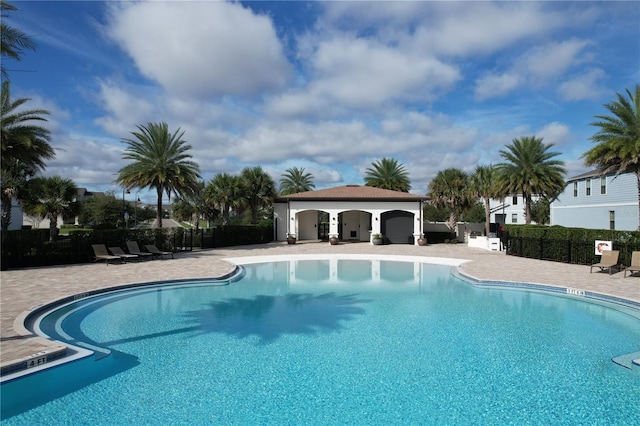 view of pool with a patio