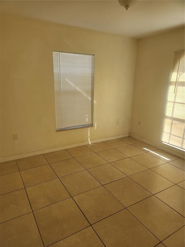 view of tiled spare room