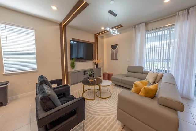 4189 Lana Ave, Davenport, FL 33897 - tiled living area featuring recessed lighting and baseboards