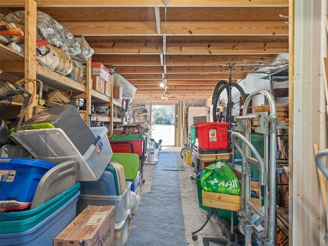 view of storage room