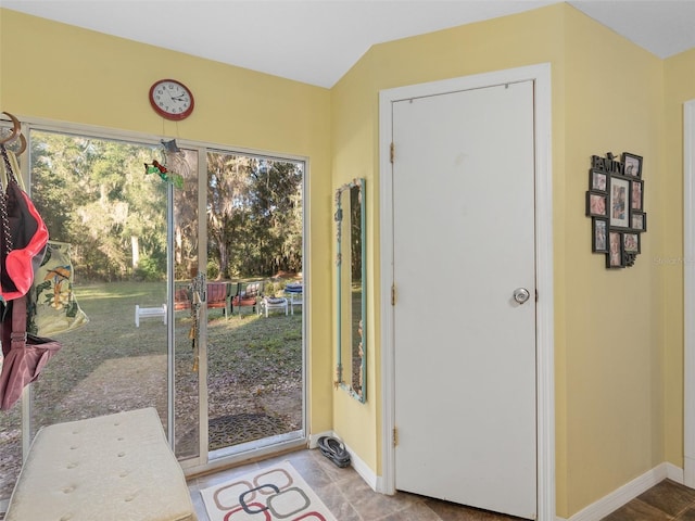 entryway with baseboards