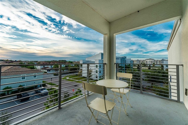 balcony featuring a city view