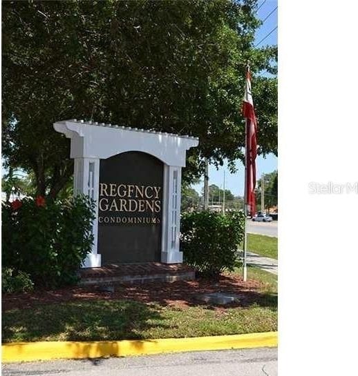 view of community sign