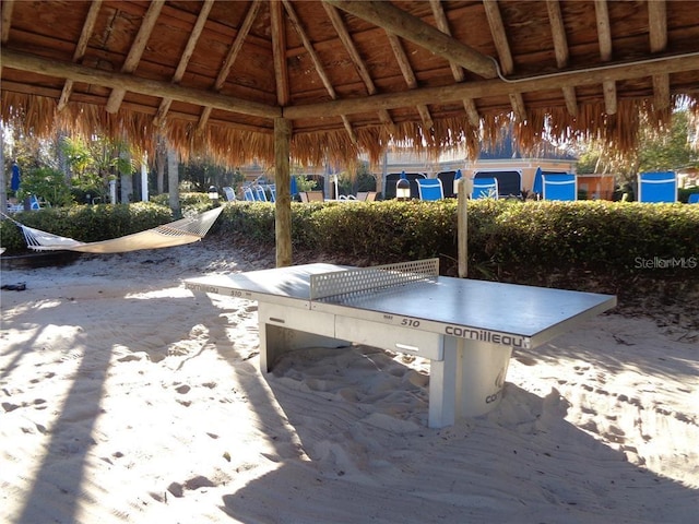 view of patio with a gazebo