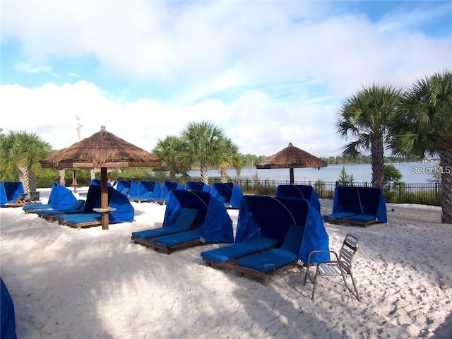 view of playground with a gazebo