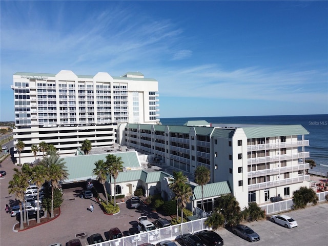 view of property with a water view