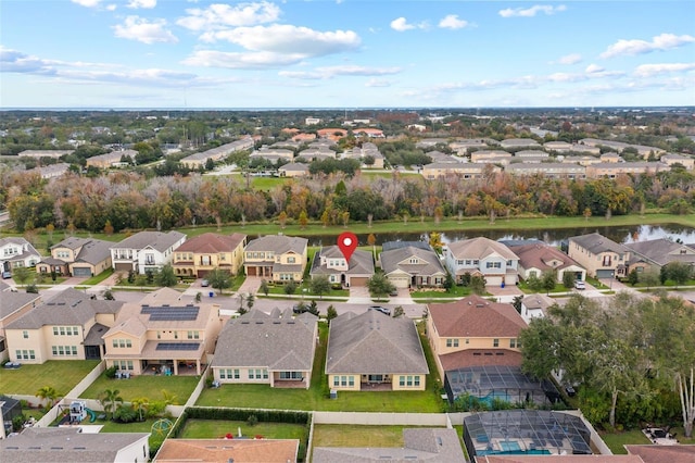 14372 Sunbridge Cir, Winter Garden, FL 34787 - aerial perspective of suburban area with a large body of water