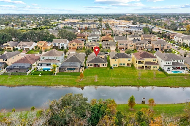 14372 Sunbridge Cir, Winter Garden, FL 34787 - aerial view of residential area with a nearby body of water