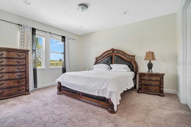 view of carpeted bedroom