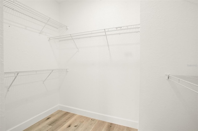 spacious closet featuring hardwood / wood-style flooring