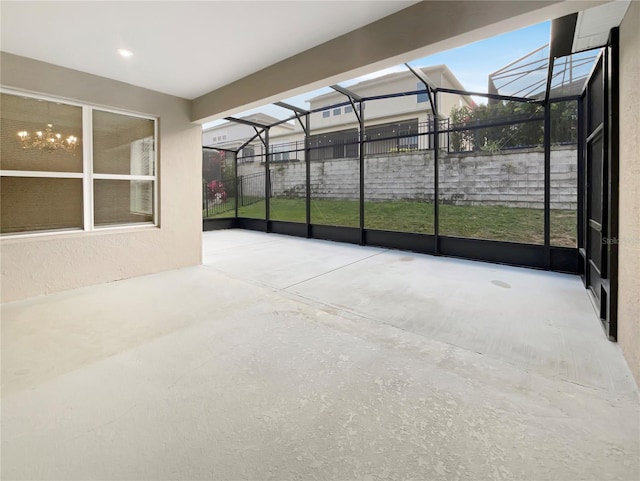 unfurnished sunroom featuring a healthy amount of sunlight