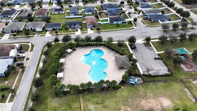 aerial view featuring a residential view