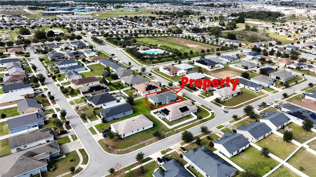 bird's eye view featuring a residential view