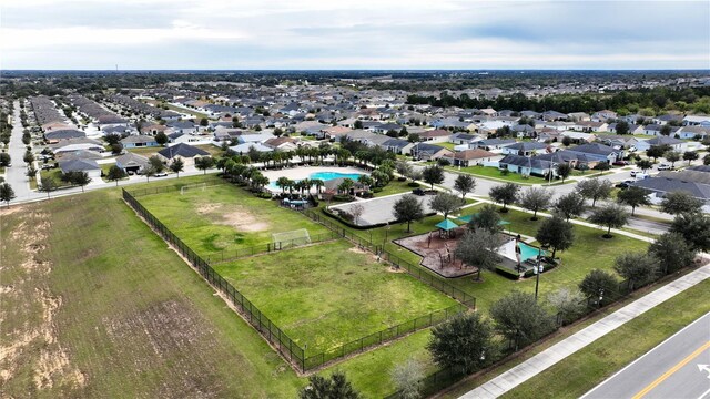 drone / aerial view with a residential view