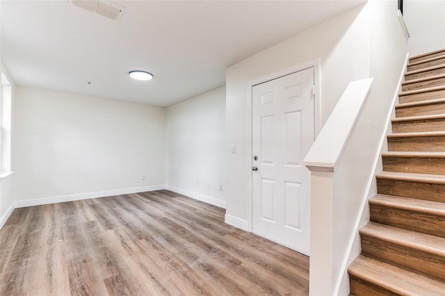 interior space featuring light wood-type flooring