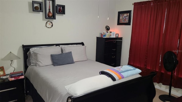 view of carpeted bedroom