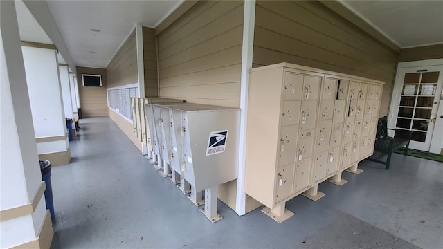 exterior space featuring mail area