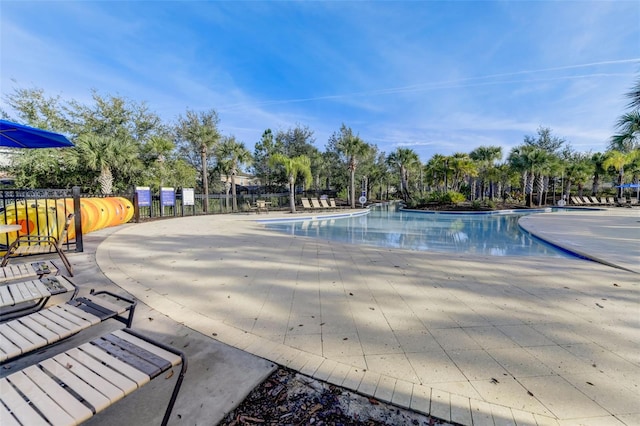 view of pool with a patio