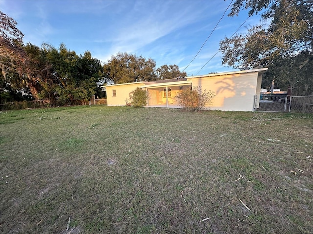 exterior space featuring a yard