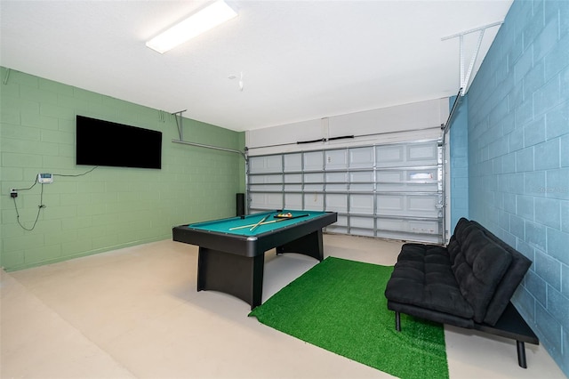 recreation room featuring billiards