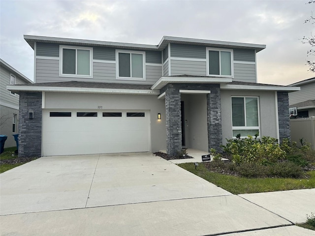 view of front of house featuring a garage