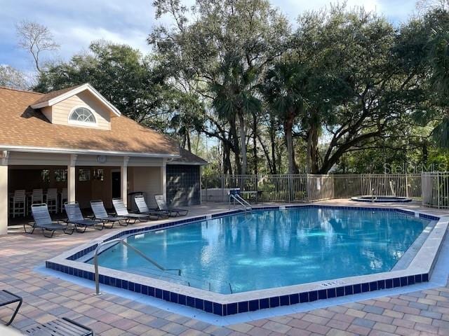 view of pool with a patio